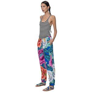 Mara Hoffman Flora Slouch Pants Size 6 Rayon Multi